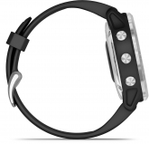 Garmin fenix® 6S Solar, Silver avec bracelet noir (No Carto/Music)